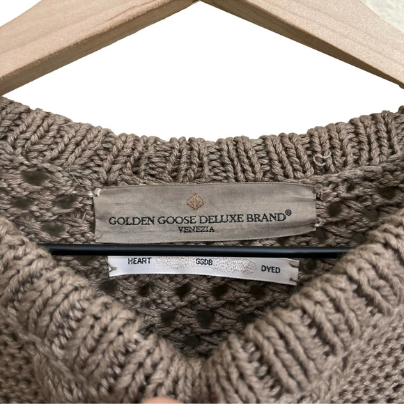 Golden Goose Chunky Knit Sweater – Taupe Brown Cozy Luxe – M - Picture 4 of 10